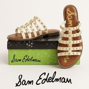 Sam Edelman Glenn Studded Ivory Leather Sandals
Size 8.5